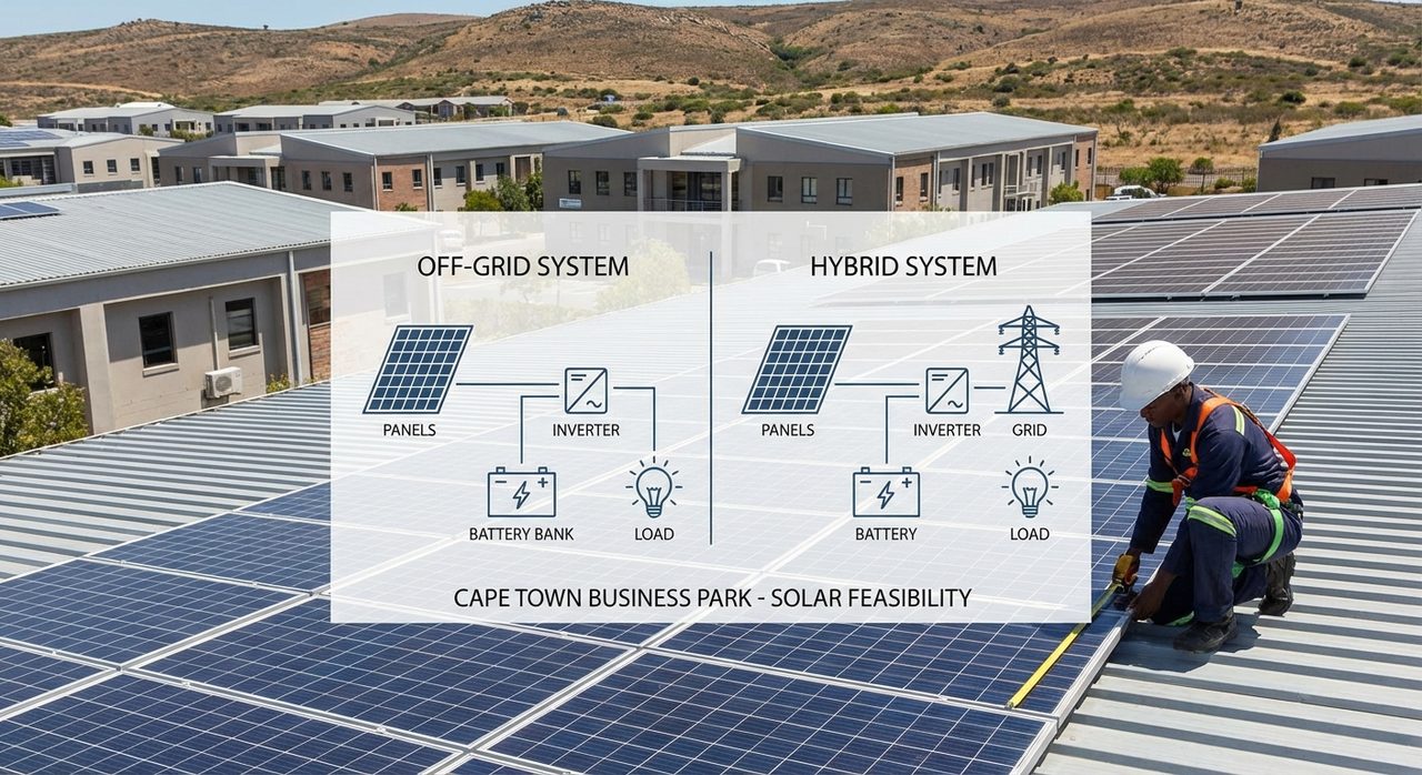 Off-grid vs hybrid solar comparison for South African businesses